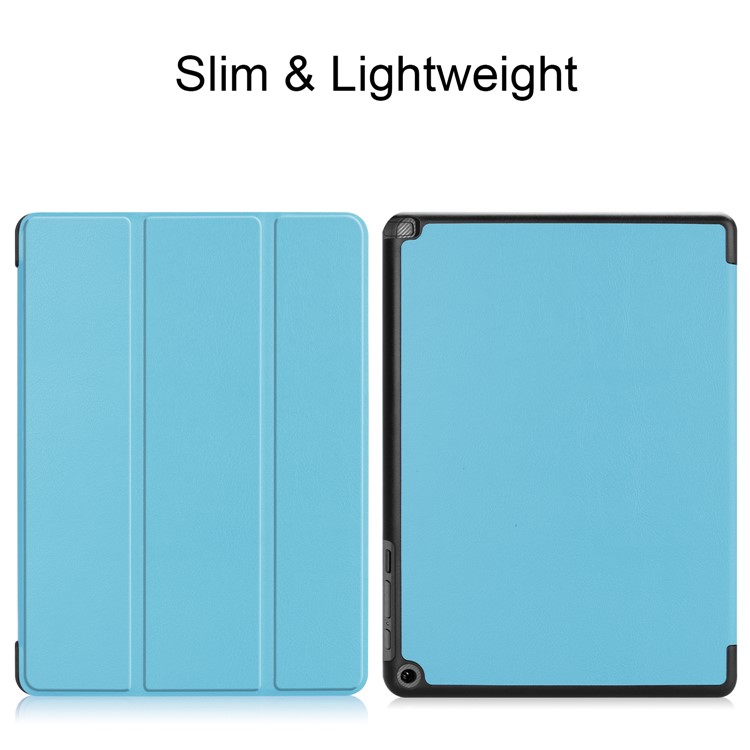 Tri-fold Smart Leather Stand Case for Acer Chromebook Tab 10 - Baby Blue-2