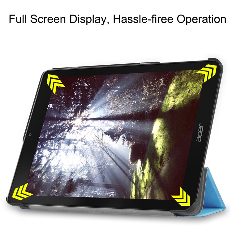 Tri-fold Smart Leather Stand Case for Acer Chromebook Tab 10 - Baby Blue-6