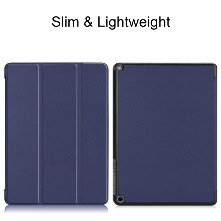 Tri-fold Smart Leather Stand Cover for Acer Chromebook Tab 10 - Dark Blue-2