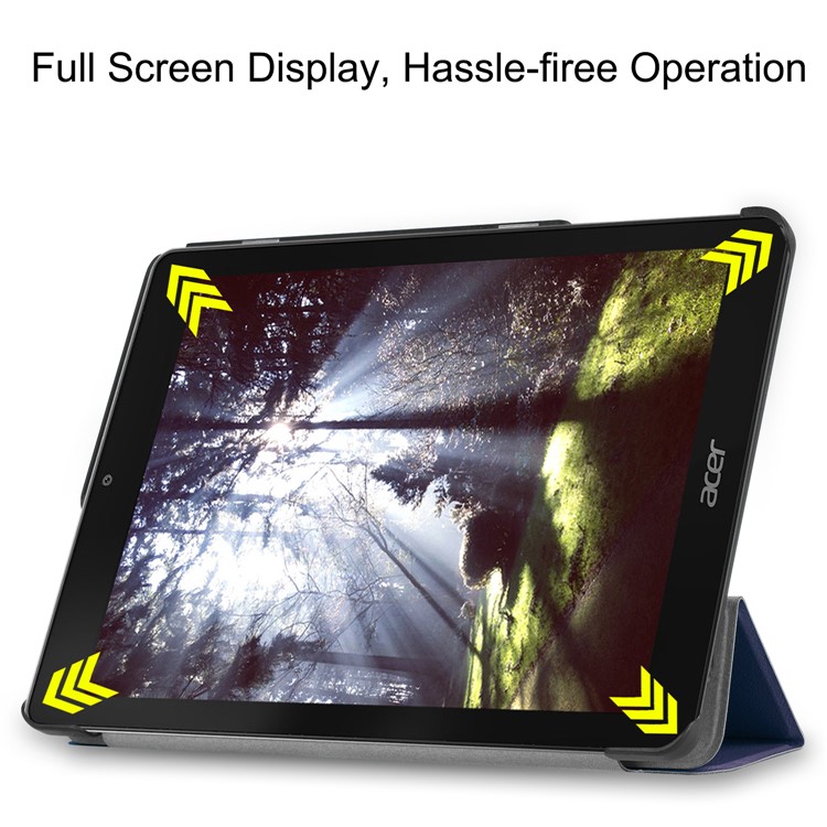 Tri-fold Smart Leather Stand Cover for Acer Chromebook Tab 10 - Dark Blue-6