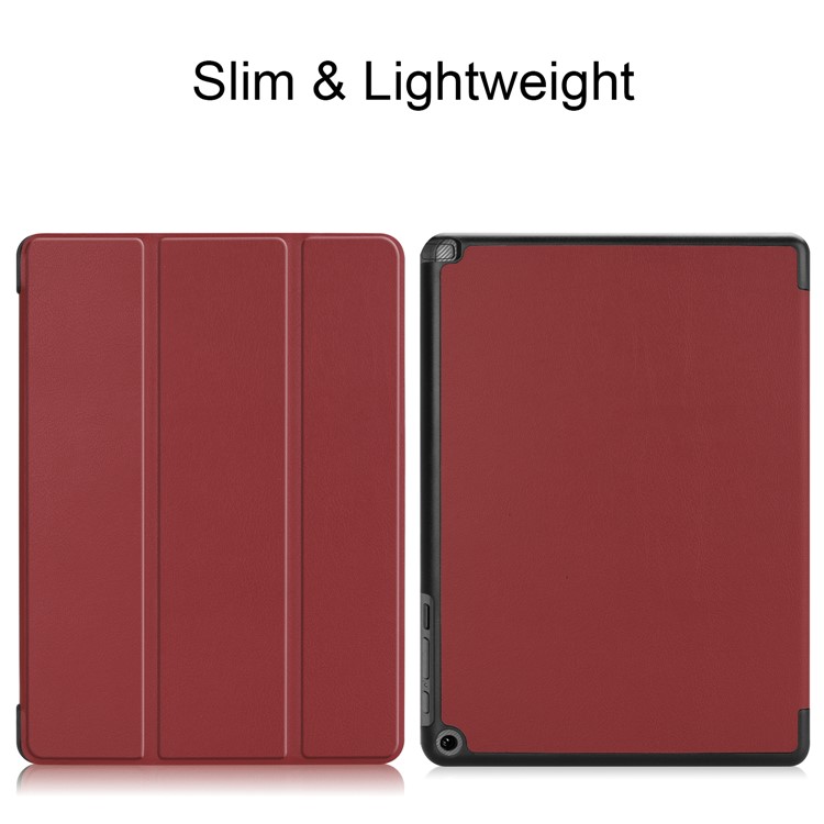 Tri-fold Stand Smart Leather Case for Acer Chromebook Tab 10 - Brown-2