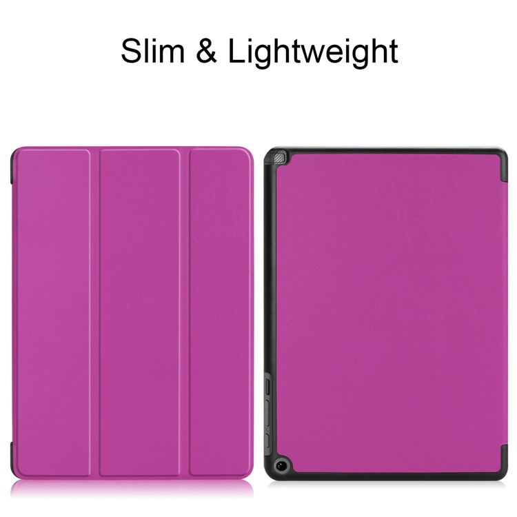 Tri-fold Stand Smart Leather Cover for Acer Chromebook Tab 10 - Purple-2