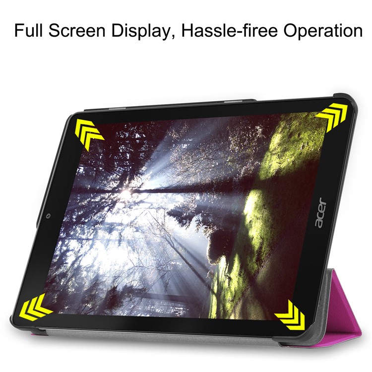 Tri-fold Stand Smart Leather Cover for Acer Chromebook Tab 10 - Purple-6