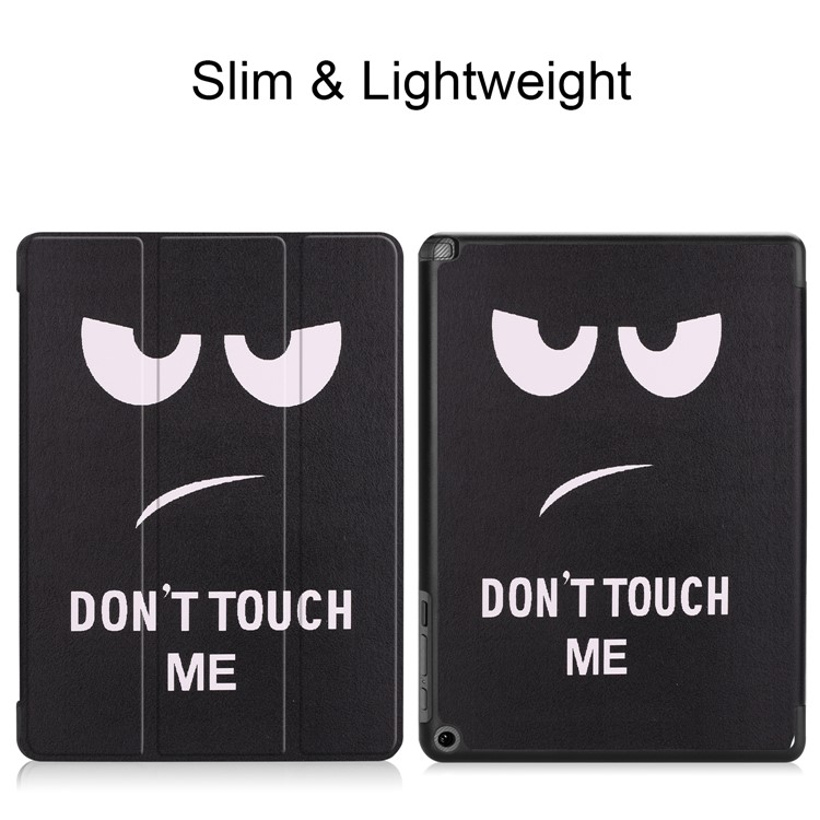 Pattern Printing Tri-fold Stand Leather Smart Case for Acer Chromebook Tab 10 - Do not Touch Me-2