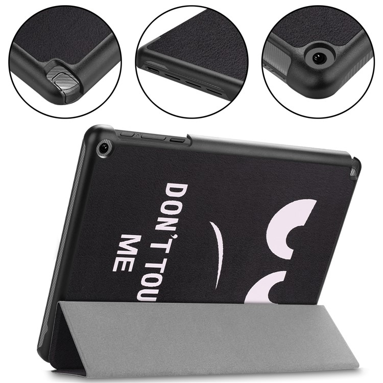 Pattern Printing Tri-fold Stand Leather Smart Case for Acer Chromebook Tab 10 - Do not Touch Me-5