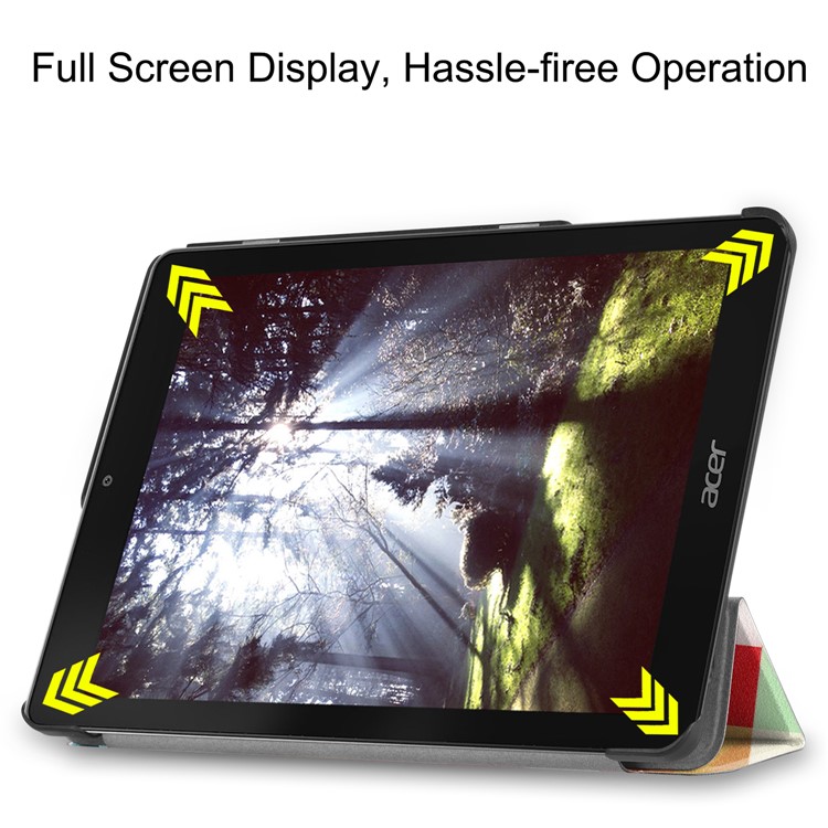 Pattern Printing Leather Smart Cover with Tri-fold Stand for Acer Chromebook Tab 10 - Colorful Checks-6