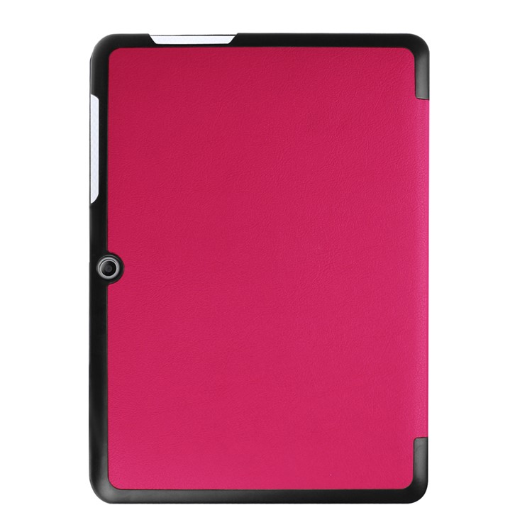 Tri-fold Leather Stand Cover Case for Acer Iconia One 10 B3-A20 - Rose-2