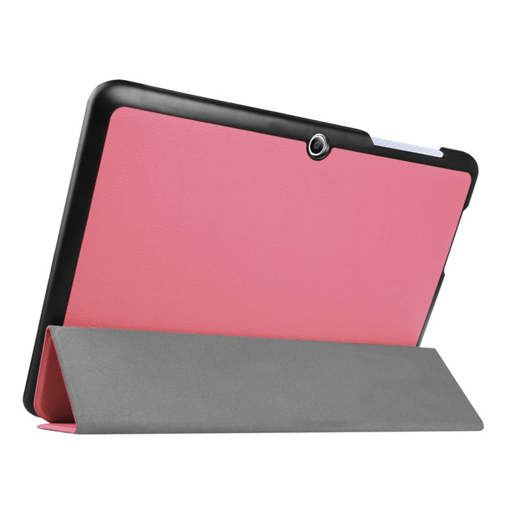 Tri-fold PU Leather Stand Cover for Acer Iconia One 10 B3-A20 - Pink-4