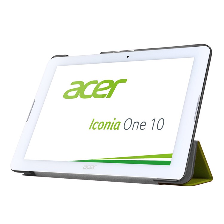 Tri-fold Stand Leather Case for Acer Iconia One 10 B3-A20 - Green-3