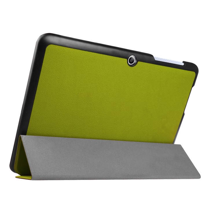 Tri-fold Stand Leather Case for Acer Iconia One 10 B3-A20 - Green-4