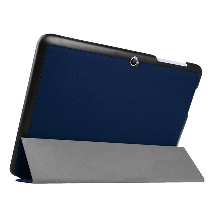 Tri-fold Stand Leather Case Cover for Acer Iconia One 10 B3-A20 - Dark Blue-4