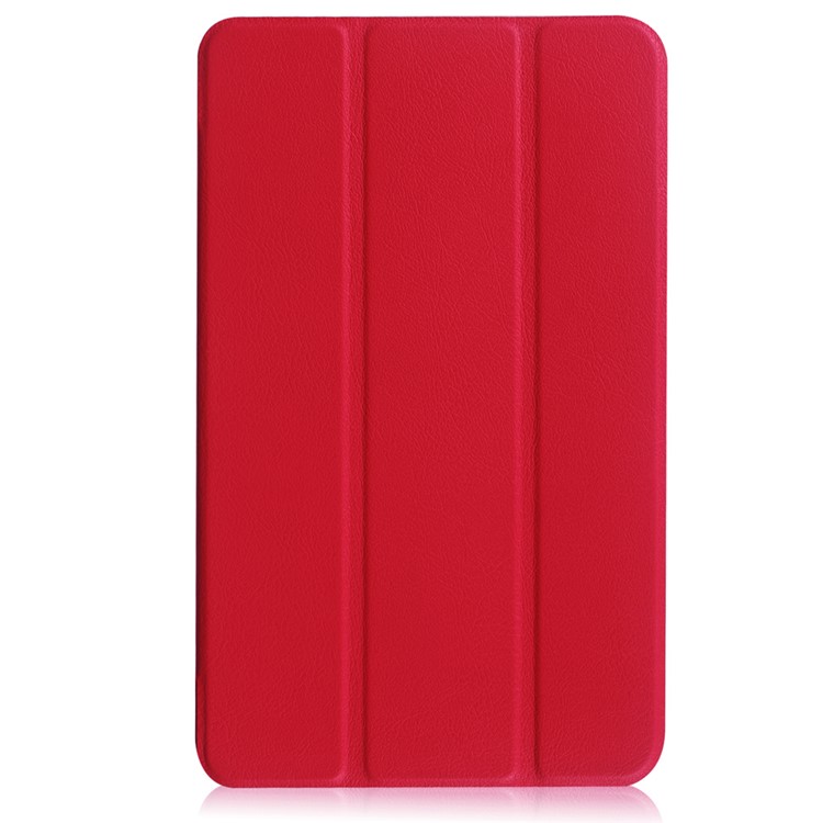 Tri-fold Stand Leather Case Cover for Acer Iconia One 8 B1-850 - Red-2