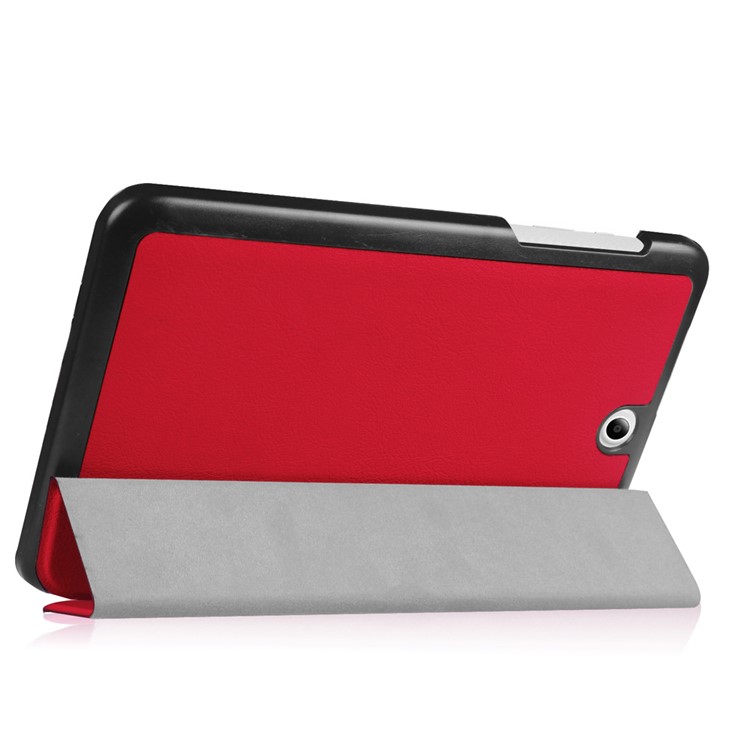Tri-fold Stand Leather Case Cover for Acer Iconia One 8 B1-850 - Red-5