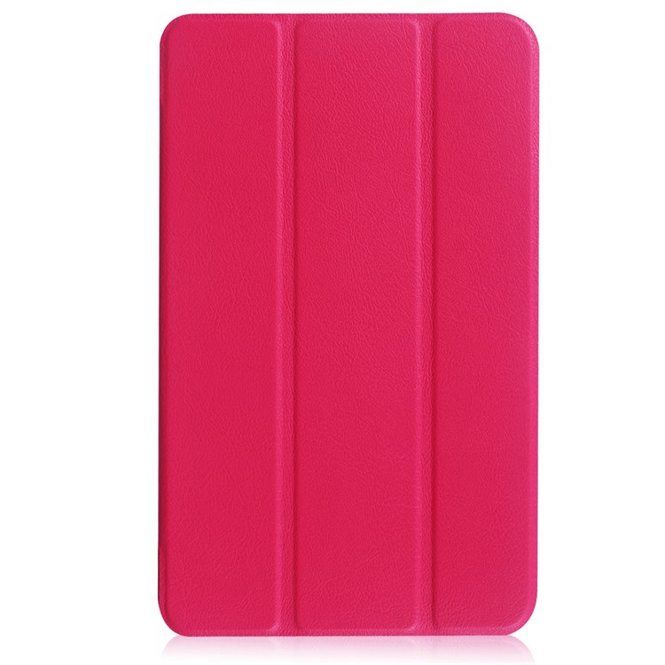 Tri-fold Stand Leather Cover Case for Acer Iconia One 8 B1-850 - Rose-2