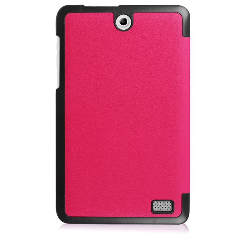 Tri-fold Stand Leather Cover Case for Acer Iconia One 8 B1-850 - Rose-3