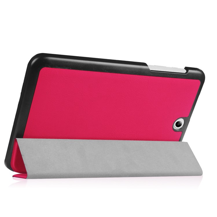 Tri-fold Stand Leather Cover Case for Acer Iconia One 8 B1-850 - Rose-5