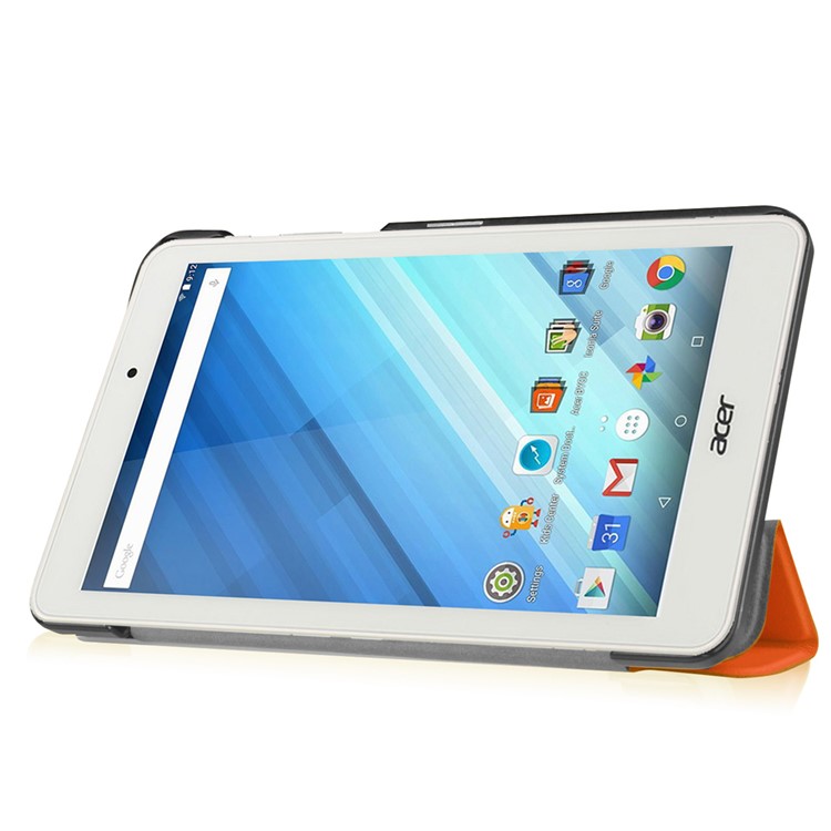 Tri-fold Stand Leather Protective Case for Acer Iconia One 8 B1-850 - Orange-4