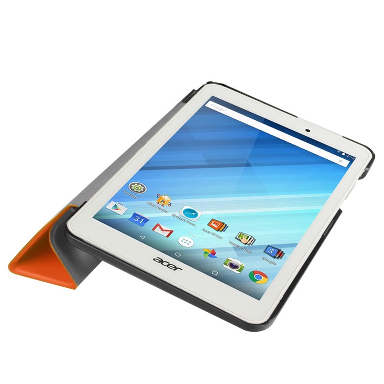 Tri-fold Stand Leather Protective Case for Acer Iconia One 8 B1-850 - Orange-7