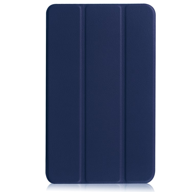 Leather Case Cover with Tri-fold Stand for Acer Iconia One 8 B1-850 - Dark Blue-2