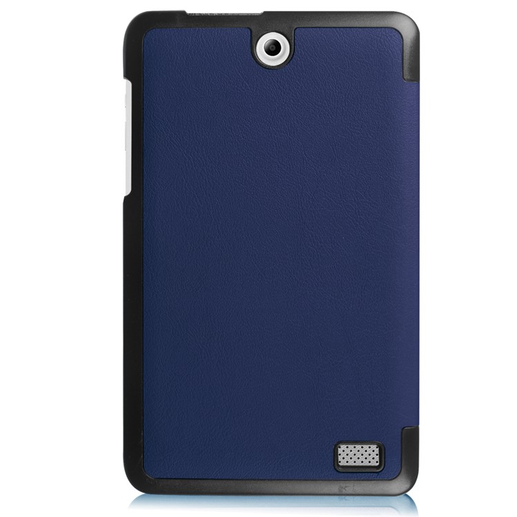 Leather Case Cover with Tri-fold Stand for Acer Iconia One 8 B1-850 - Dark Blue-3