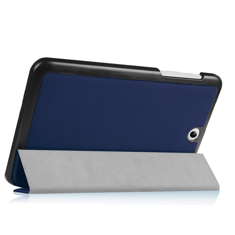 Leather Case Cover with Tri-fold Stand for Acer Iconia One 8 B1-850 - Dark Blue-5