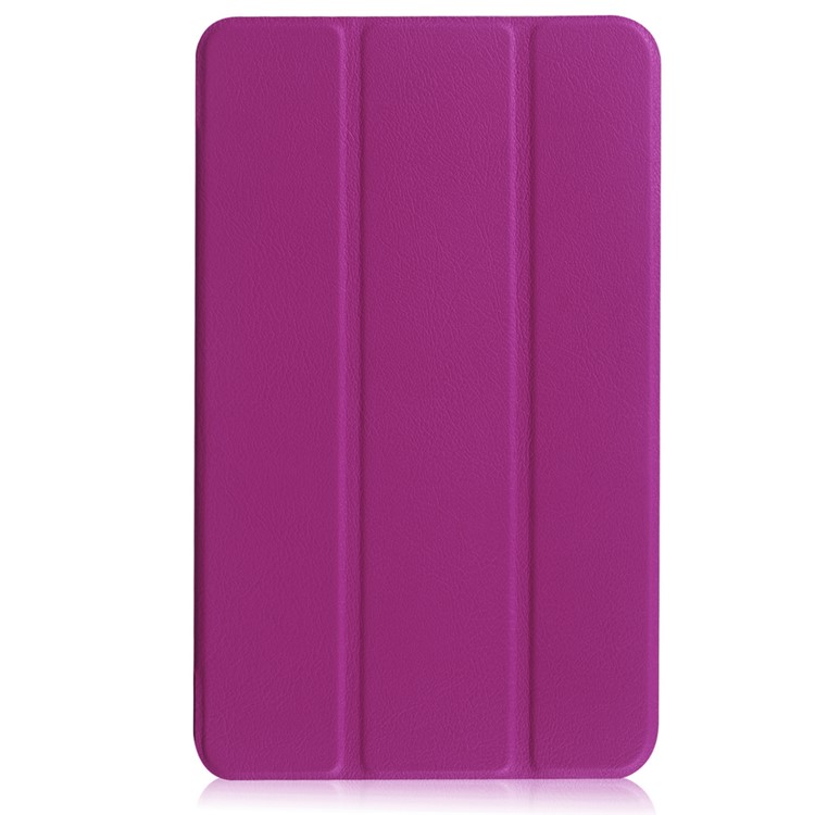 Tri-fold Stand Leather Case for Acer Iconia One 8 B1-850 - Purple-2