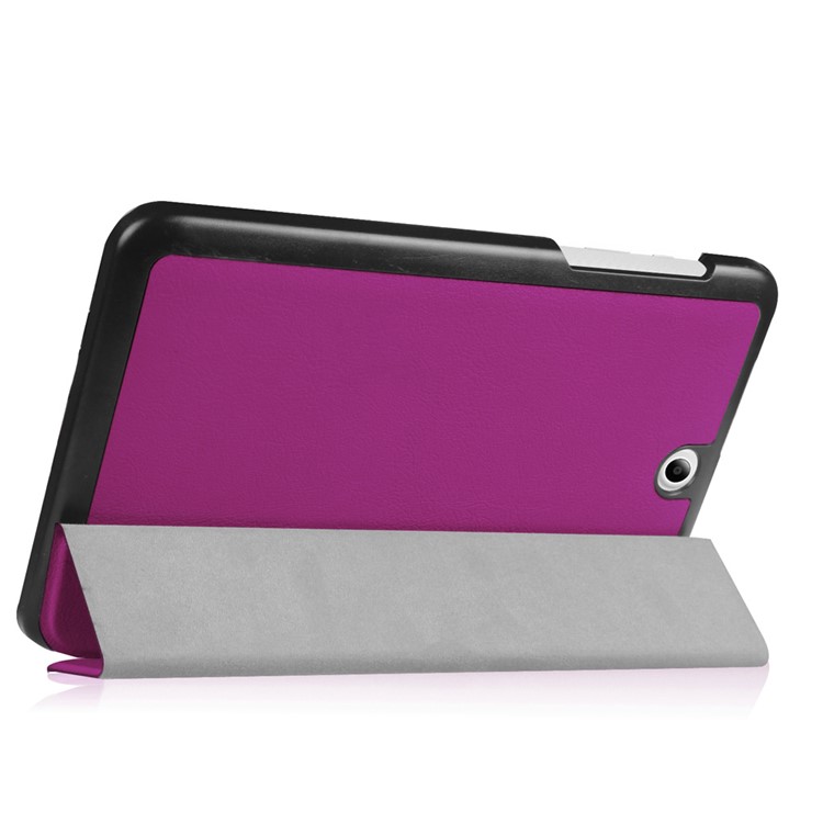 Tri-fold Stand Leather Case for Acer Iconia One 8 B1-850 - Purple-5