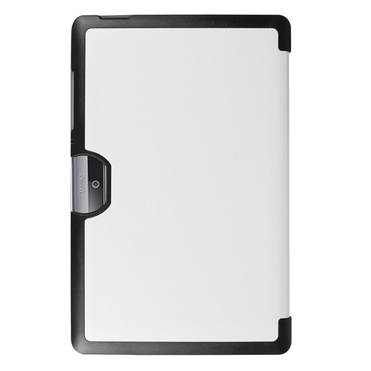 Tri-fold Leather Stand Cover for Acer Iconia One 10 B3-A30 - White-3