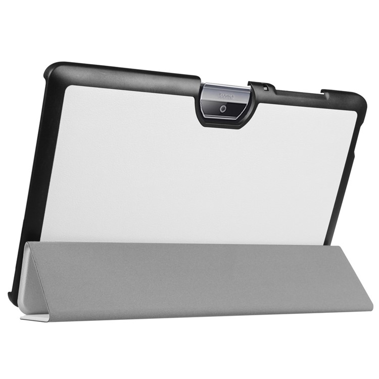 Tri-fold Leather Stand Cover for Acer Iconia One 10 B3-A30 - White-5
