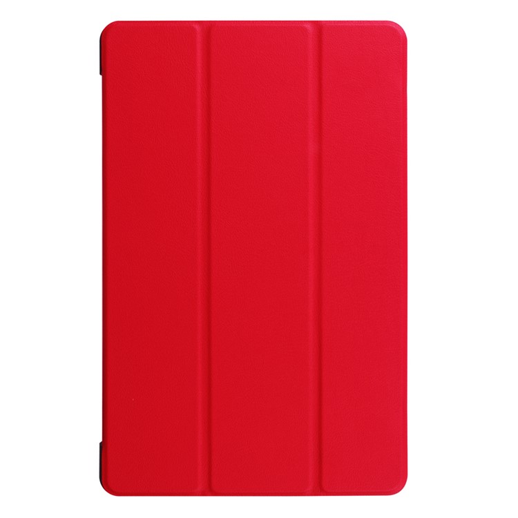 Tri-fold Stand Leather Shell for Acer Iconia One 10 B3-A30 - Red-2