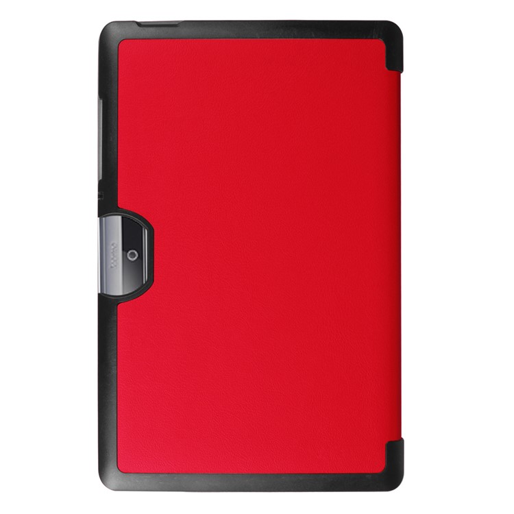 Tri-fold Stand Leather Shell for Acer Iconia One 10 B3-A30 - Red-3