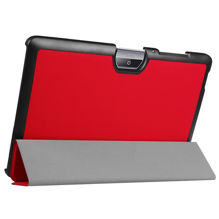 Tri-fold Stand Leather Shell for Acer Iconia One 10 B3-A30 - Red-5