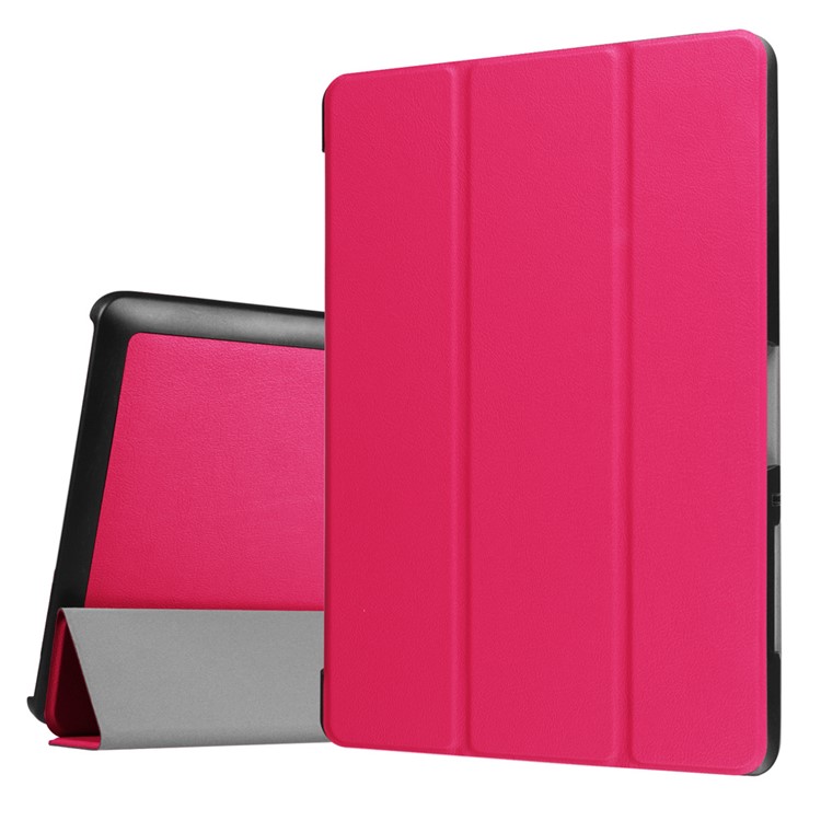 Tri-fold Stand Leather Folio Case for Acer Iconia One 10 B3-A30 - Rose-1
