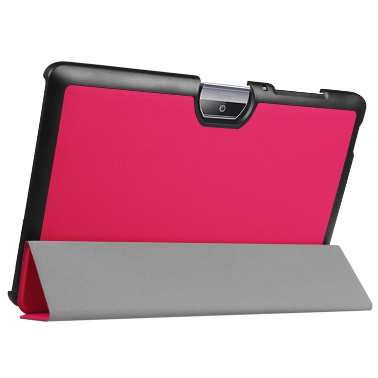 Tri-fold Stand Leather Folio Case for Acer Iconia One 10 B3-A30 - Rose-5