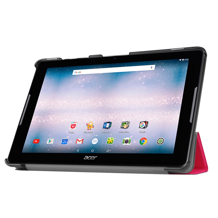 Tri-fold Stand Leather Folio Case for Acer Iconia One 10 B3-A30 - Rose-6
