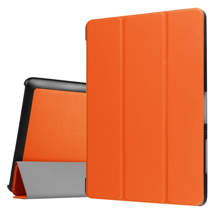 Tri-fold Stand Leather Protective Shell for Acer Iconia One 10 B3-A30 - Orange-1