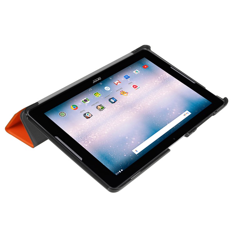 Tri-fold Stand Leather Protective Shell for Acer Iconia One 10 B3-A30 - Orange-4