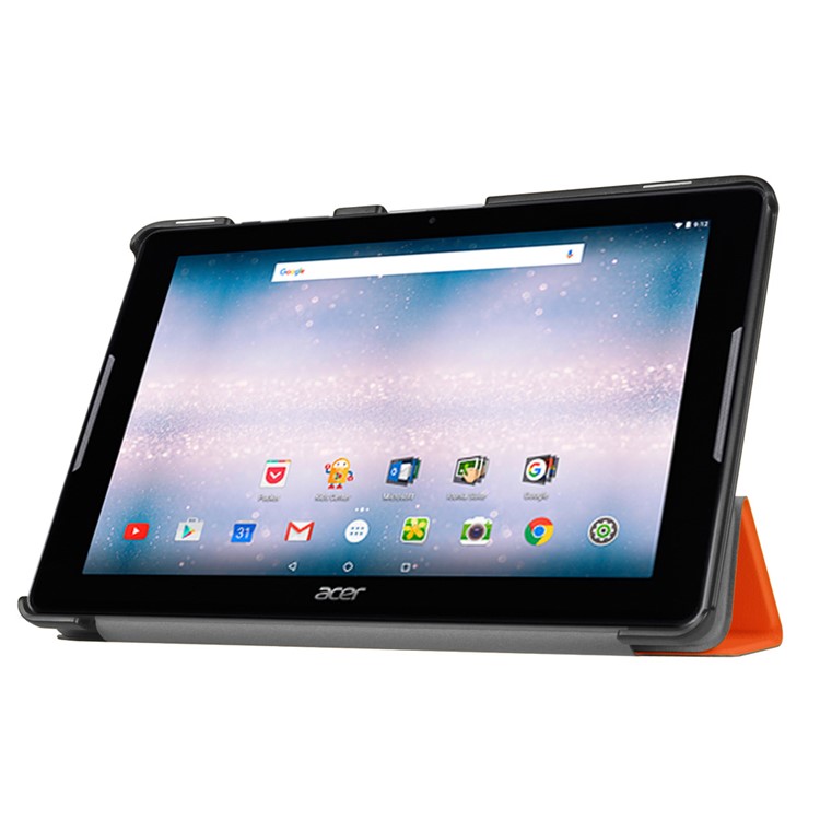 Tri-fold Stand Leather Protective Shell for Acer Iconia One 10 B3-A30 - Orange-6