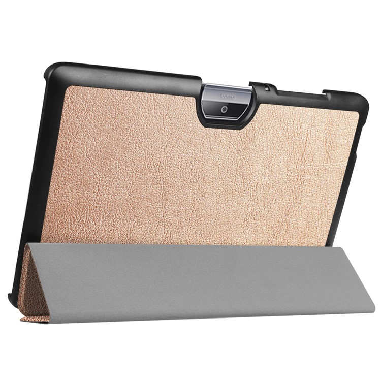 Tri-fold Tablet Leather Stand Case for Acer Iconia One 10 B3-A30 - Gold-5