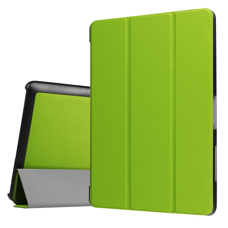Tri-fold Stand Leather Tablet Cover for Acer Iconia One 10 B3-A30 - Green-1