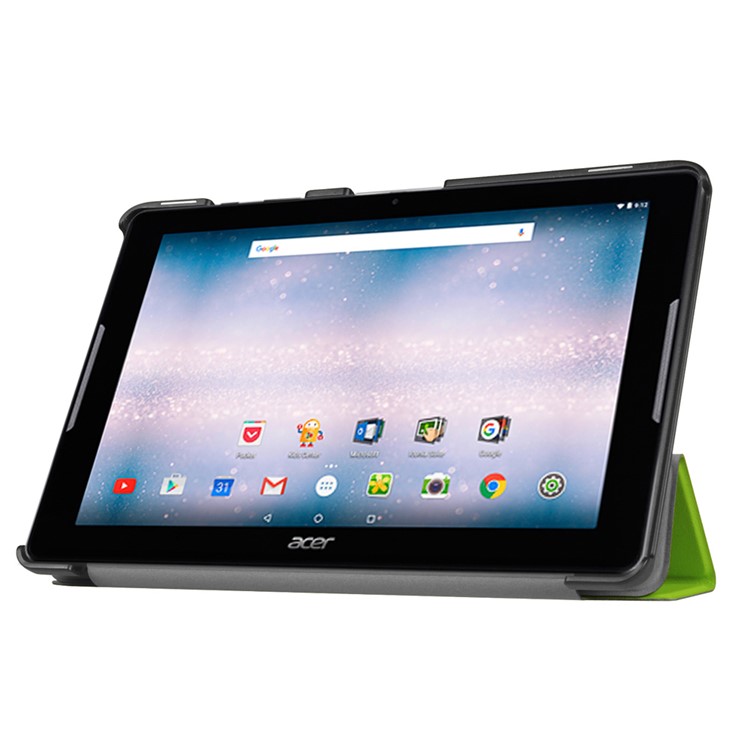 Tri-fold Stand Leather Tablet Cover for Acer Iconia One 10 B3-A30 - Green-6