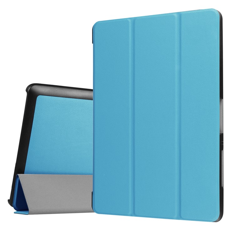Tri-fold Leather Stand Case Protector for Acer Iconia One 10 B3-A30 - Baby Blue-1