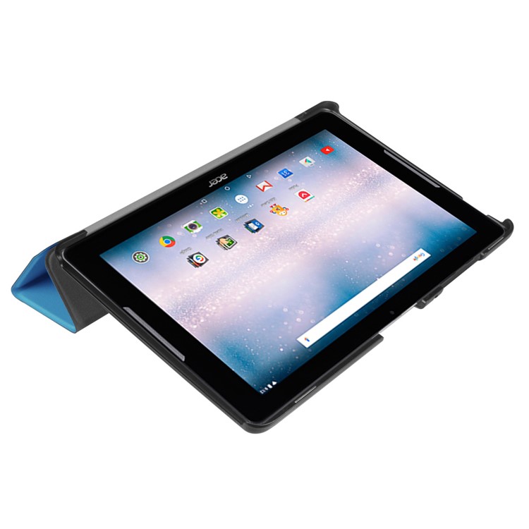Tri-fold Leather Stand Case Protector for Acer Iconia One 10 B3-A30 - Baby Blue-4