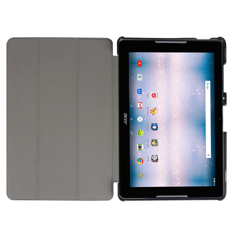 Tri-fold Leather Stand Case Protector for Acer Iconia One 10 B3-A30 - Baby Blue-7