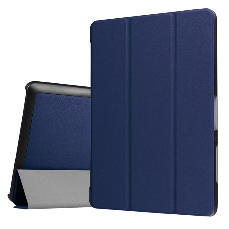 PU Leather Tri-fold Stand Case for Acer Iconia One 10 B3-A30 - Dark Blue-1