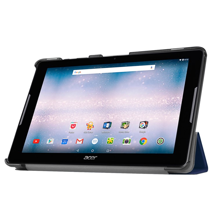 PU Leather Tri-fold Stand Case for Acer Iconia One 10 B3-A30 - Dark Blue-6