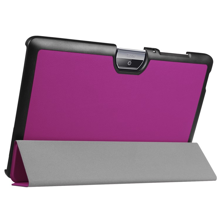 Flip Leather Tri-fold Stand Cover for Acer Iconia One 10 B3-A30 - Purple-5