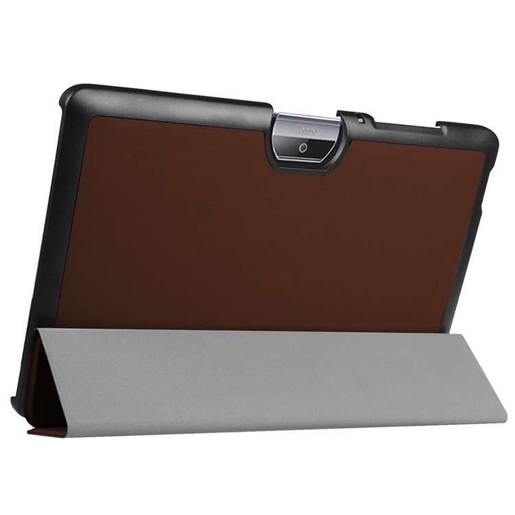 Tri-fold Leather Stand Tablet Shell for Acer Iconia One 10 B3-A30 - Brown-5