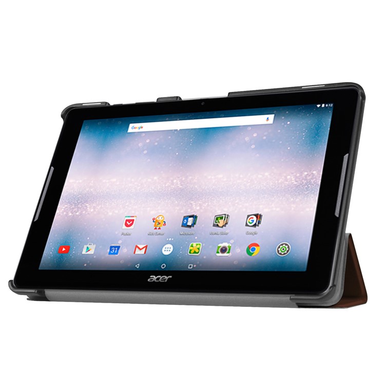Tri-fold Leather Stand Tablet Shell for Acer Iconia One 10 B3-A30 - Brown-6