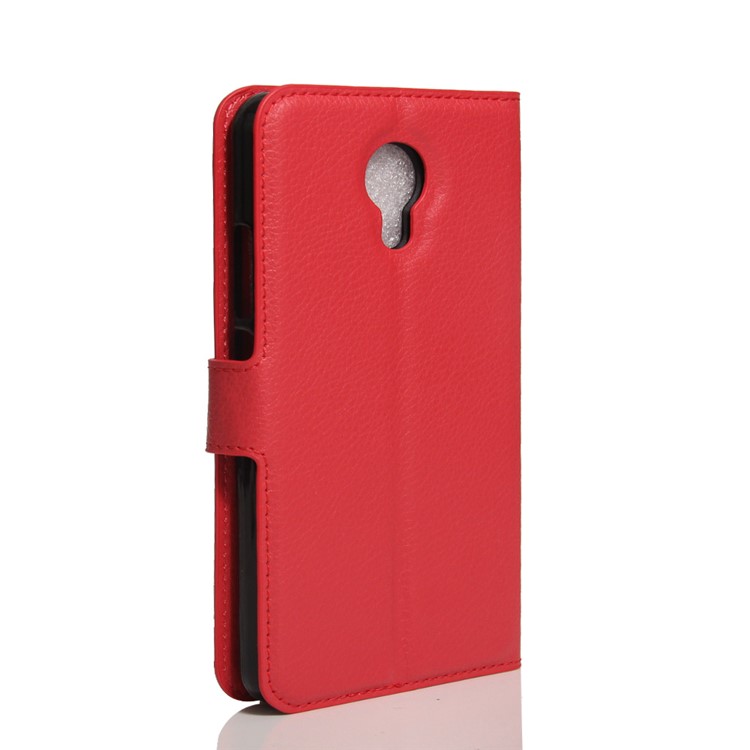 Lychee Skin Magnetic Leather Wallet Case for Acer Liquid Z6 Plus - Red-3
